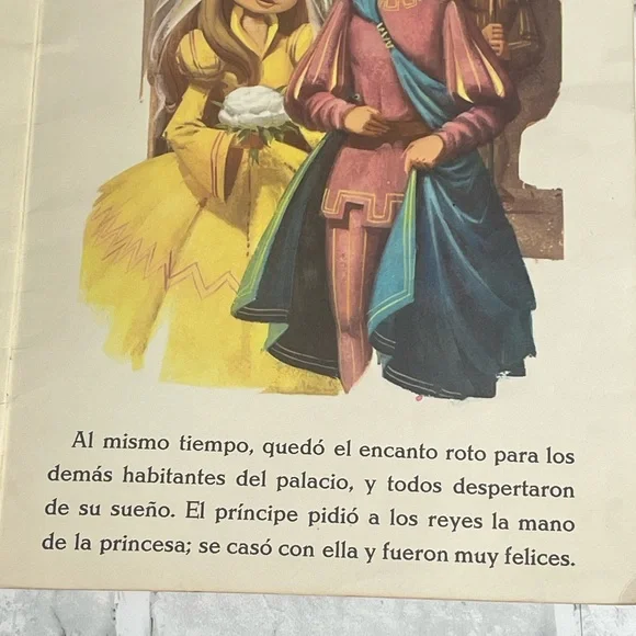 Vintage La Bella Durmiente. Spain. Sleeping Beauty. Spanish Soft bound book. - Picture 12 of 16